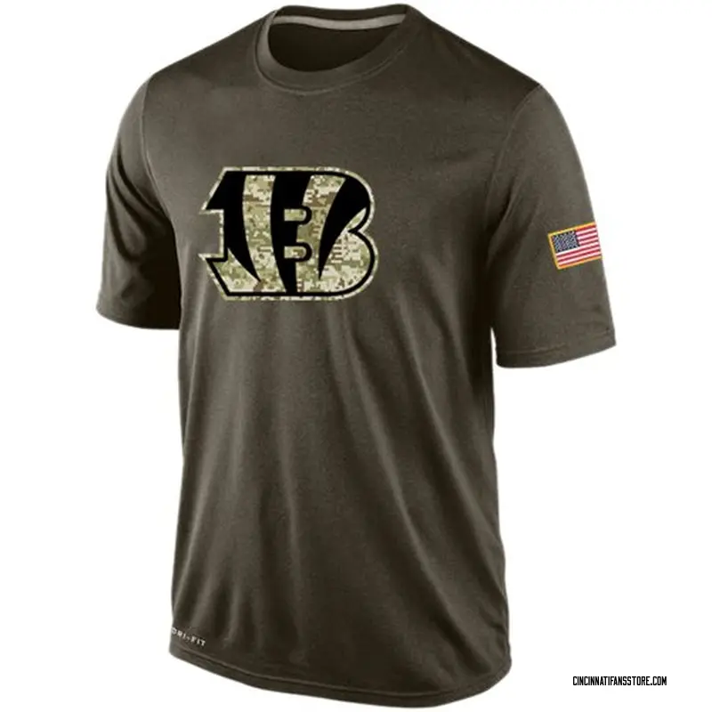 Men's Olive Cincinnati Bengals Salute To Service KO Performance Dri-FIT T-Shirt