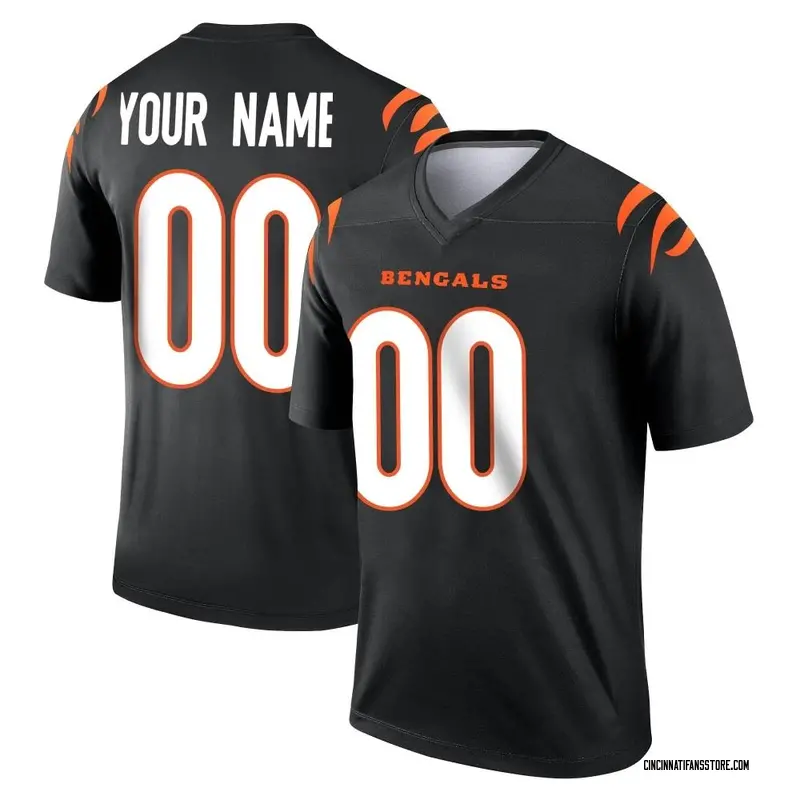 Youth Black Legend Custom Cincinnati Jersey
